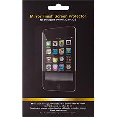 Transparent spegel skärmskydd till iPhone 3G/3Gs, rengöringsduk, 56x109mm, 1-pack
