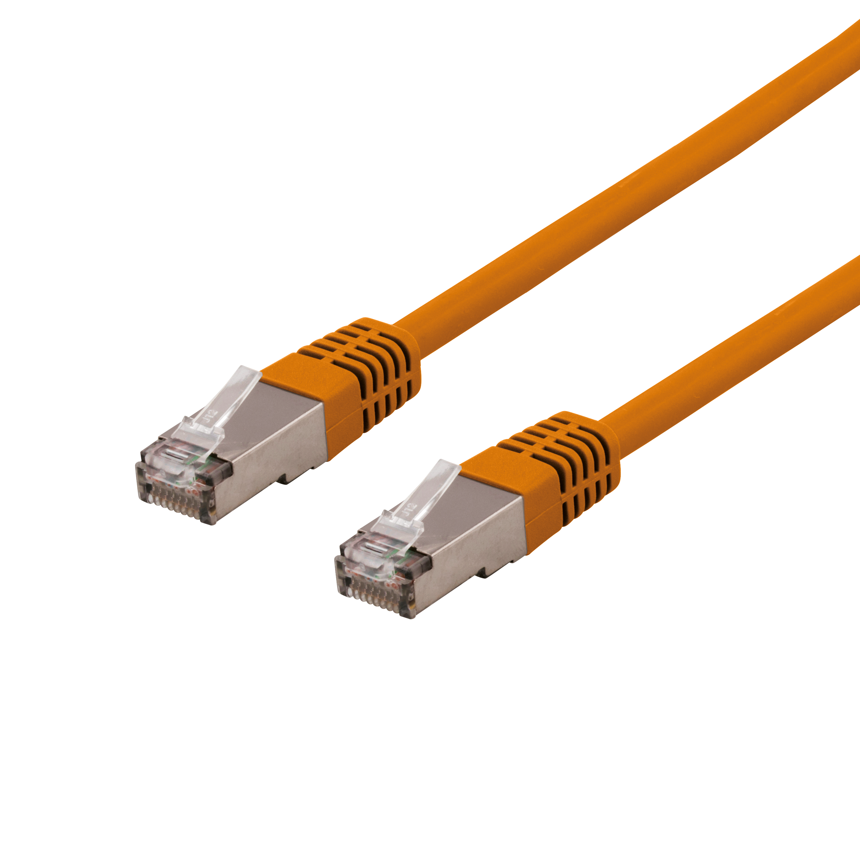 Deltaco S/FTP Cat6 patchkabel, 20m, orange