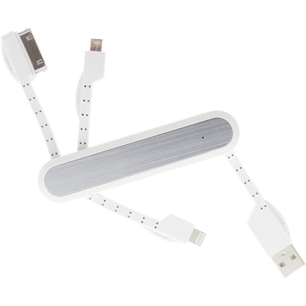 EPZI USB-synk-/laddarkabel till mobila enheter, vit 