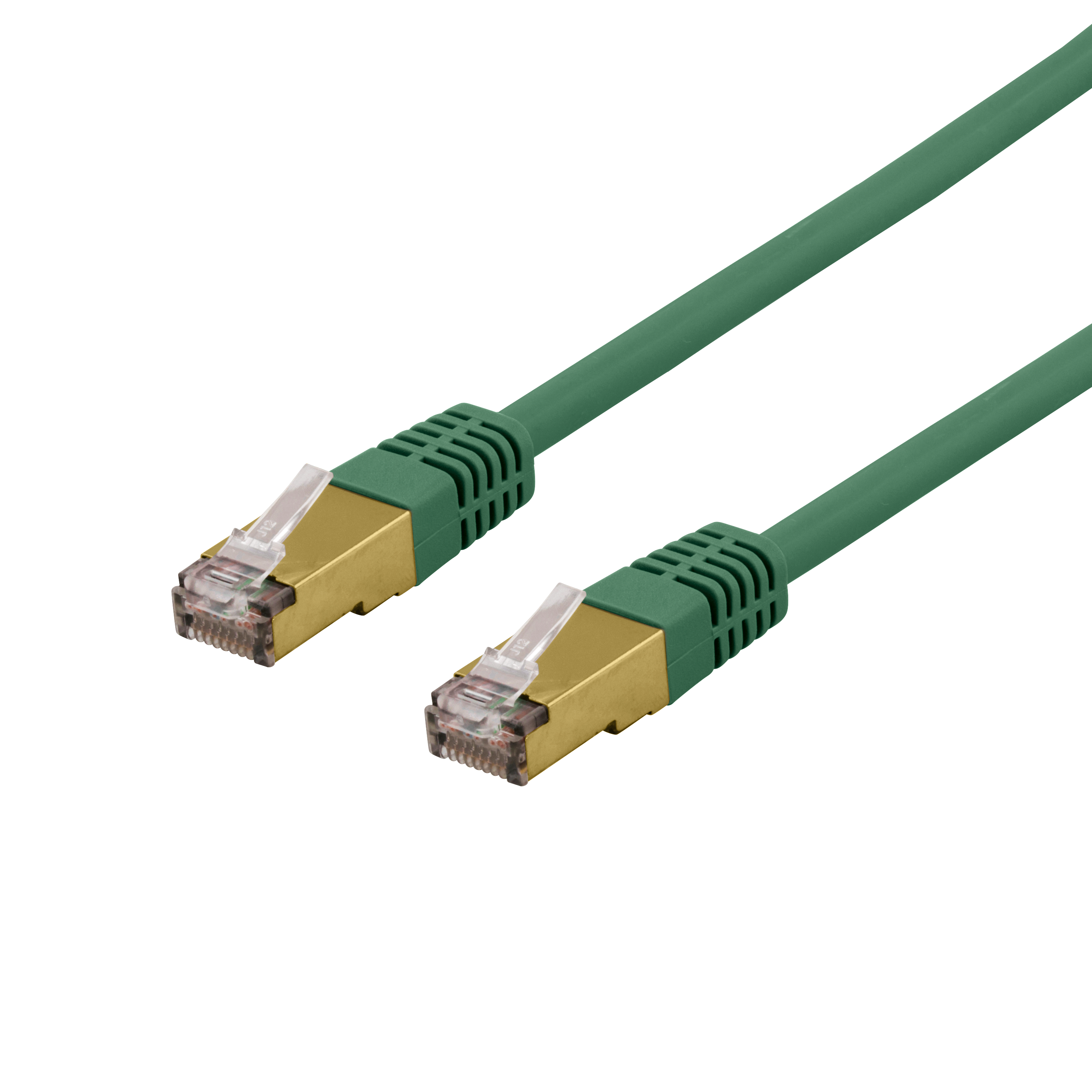 Deltaco S/FTP Cat6a patchkabel, 7m, grön