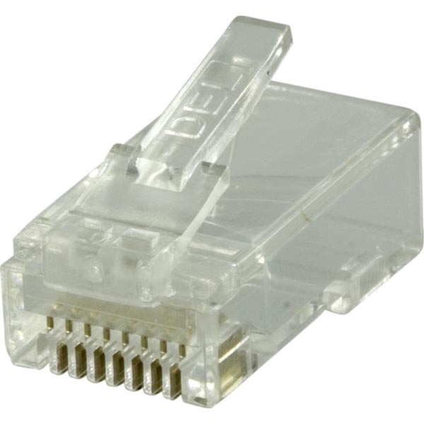 Deltaco RJ45 kontaktdon för patchkabel, Cat6 UTP, 2-delad, 20-pack