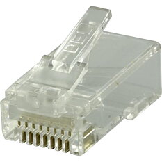 Deltaco RJ45 kontaktdon för patchkabel, Cat6 UTP, 2-delad, 20-pack