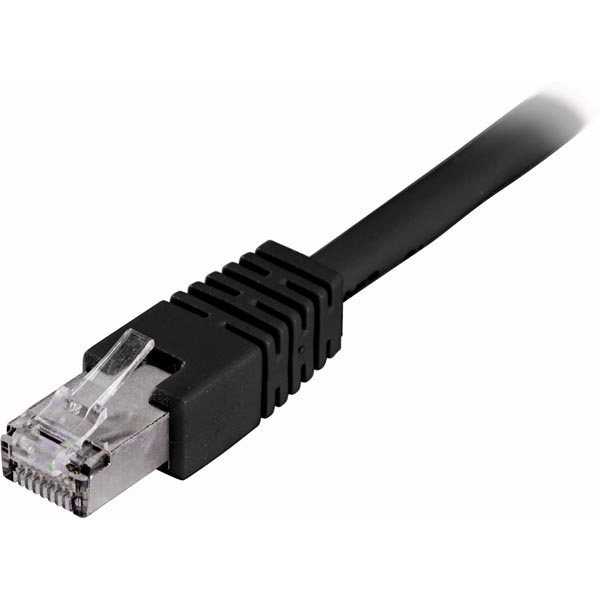 Deltaco F/UTP Cat6 patchkabel, 30m, svart