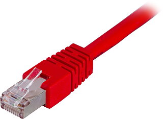 Deltaco F/UTP Cat6 patchkabel, 7m, röd
