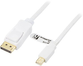 Deltaco DisplayPort till Mini DisplayPort monitorkabel, 1m, vit
