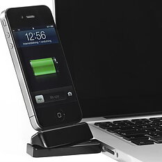 Innovazione USB-dockning för iPhone/iPod, dockkontakt, vridbar 180 grader, svart