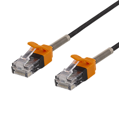 Deltaco Gaming, U/UTP Cat6A patchkabel, 1m, svart