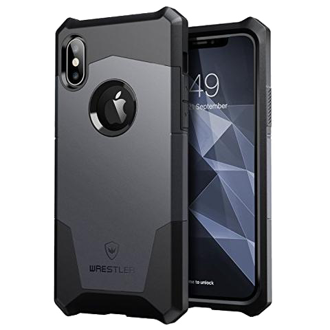 Wrestler Knight skal för iPhone X, förstärkt, svart