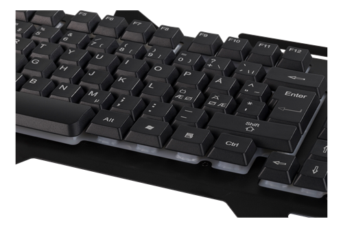 Deltaco Gaming tangentbord, RGB bakgrundsbelysning, USB, svart - 3