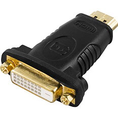 Deltaco HDMI-adapter, HDMI 19-pin hane till DVI-D hona