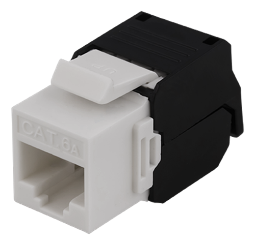 Deltaco UTP Cat6a Keystone kontaktdon, oskärmad, 22-26AWG, "Tool-free"