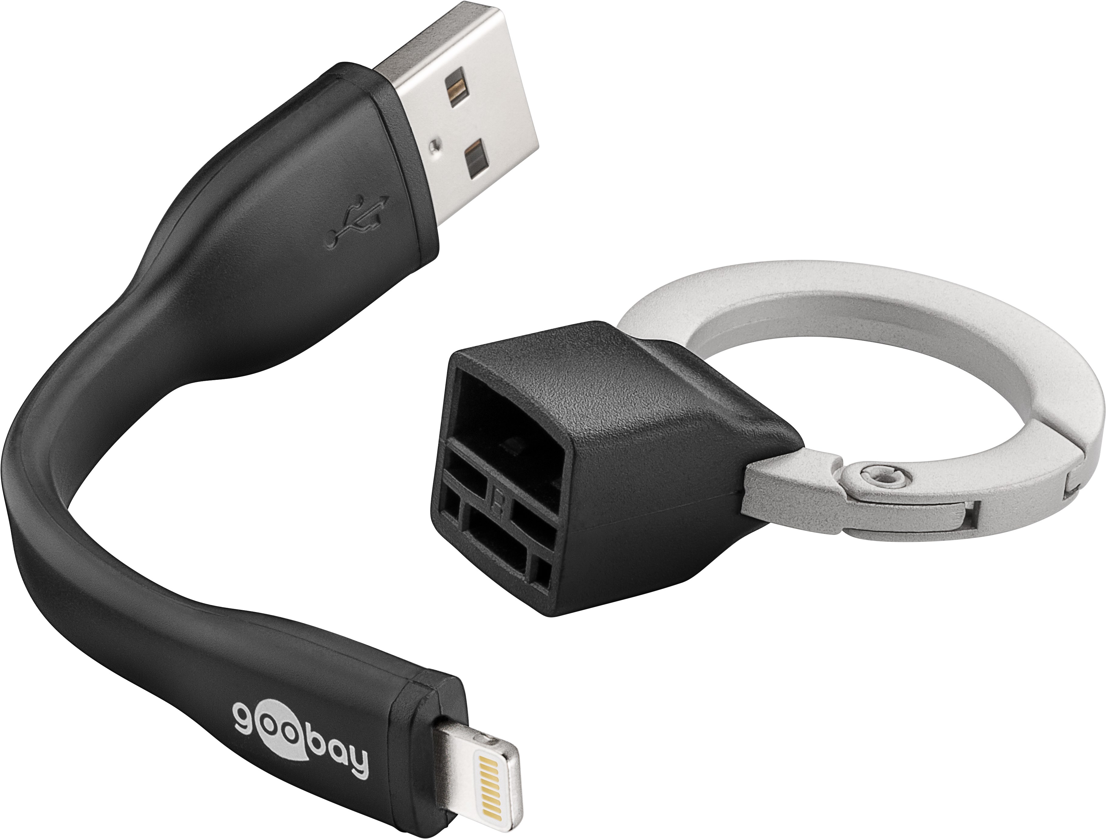 Goobay Nyckelringladdningskabel USB 2.0 - Lightning, 0,1m