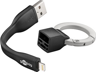 Goobay Nyckelringladdningskabel USB 2.0 - Lightning, 0,1m