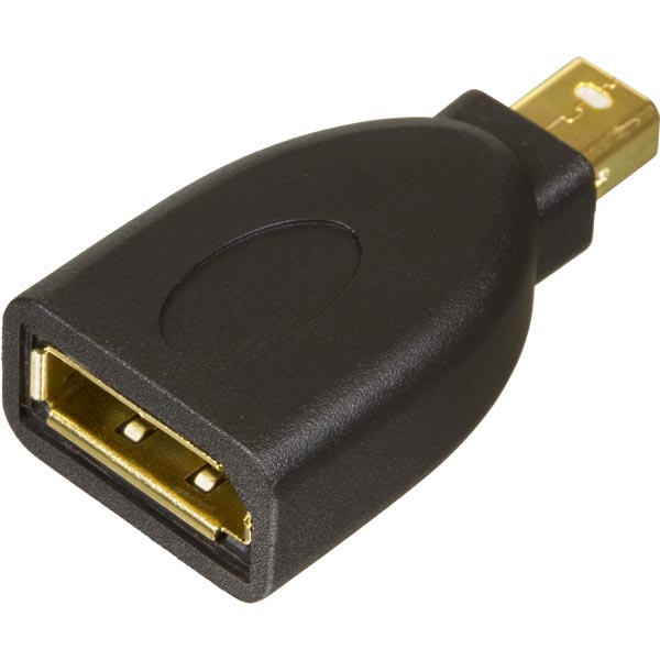 Deltaco Mini DisplayPort till DisplayPort, svart - 2