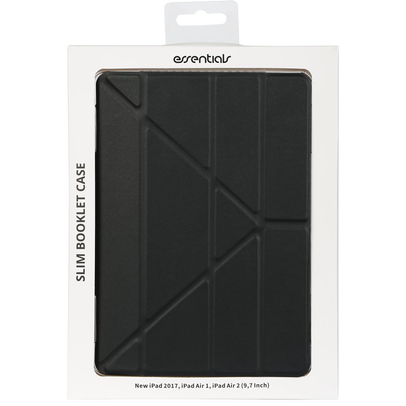 Essentials iPad 2017/Air2/Air, 9.7" Booklet, svart - 3