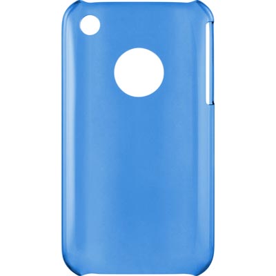 Plastskal till iPhone 3G/3Gs, transparent skärmskydd, rengöringsduk, transparent blå