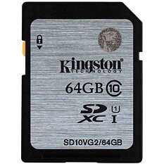 Kingston minneskort, SDXC, UHS-I Class 10, 64GB
