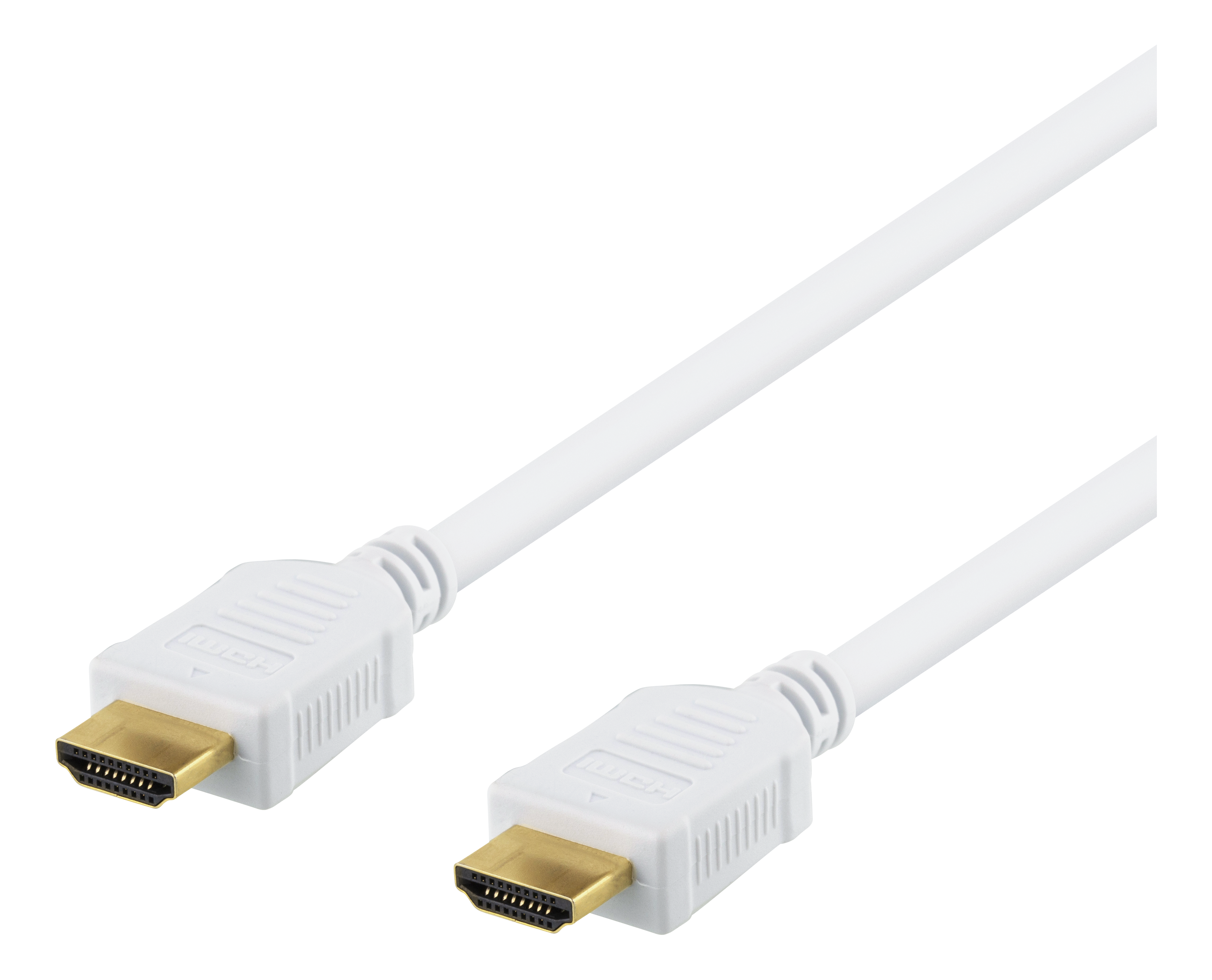 Deltaco Premium HDMI-kabel, 1m, 4K, 3D, vit