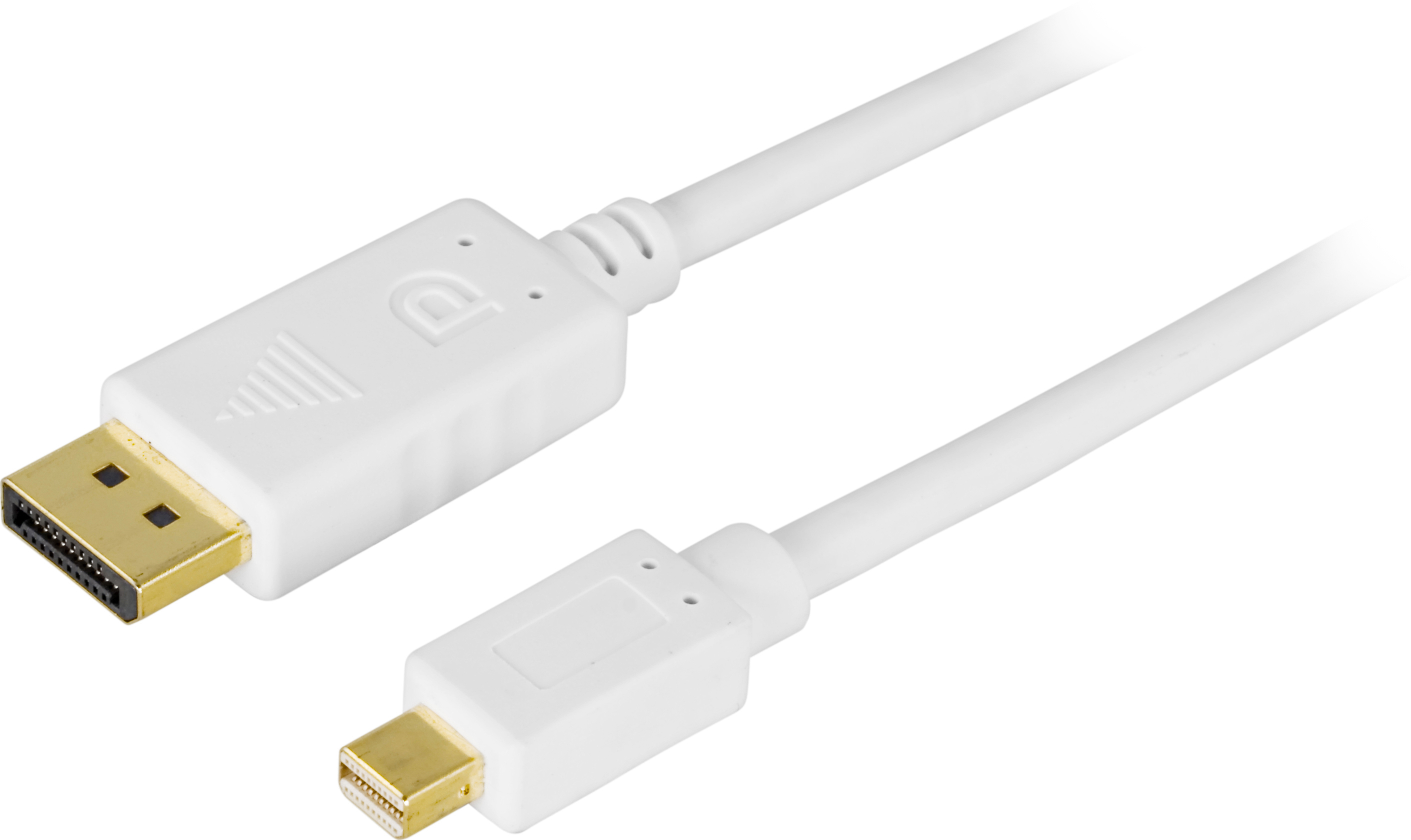 Deltaco DisplayPort till Mini DisplayPort monitorkabel, 3m, vit