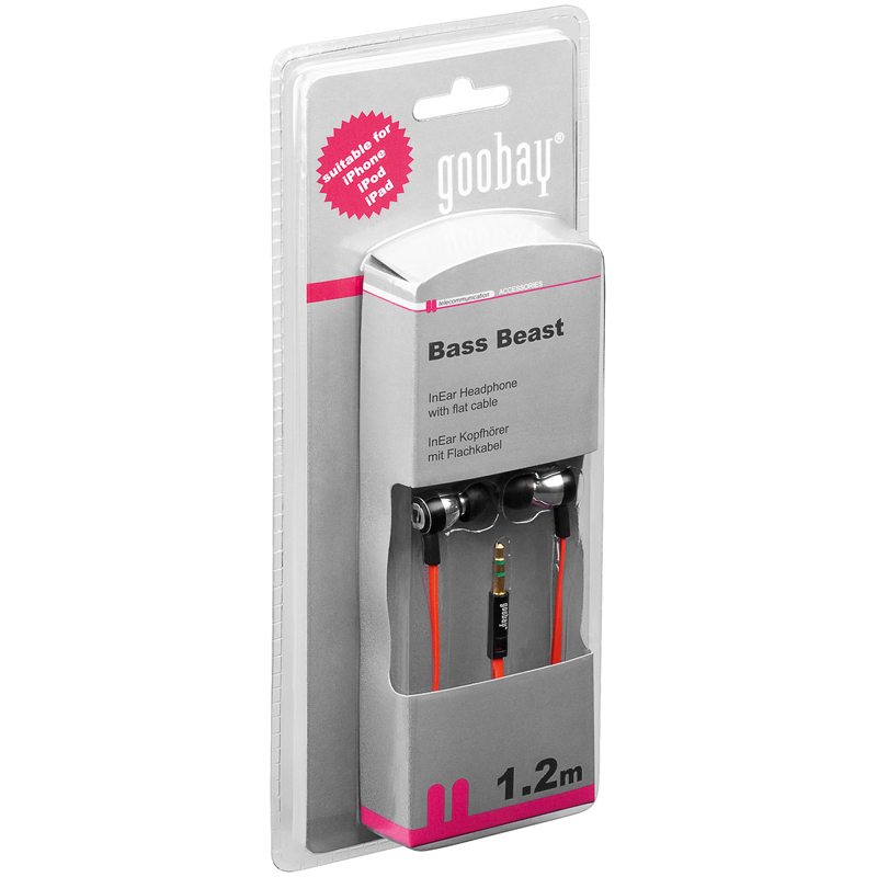 Goobay in-ear, flat kabel - 2
