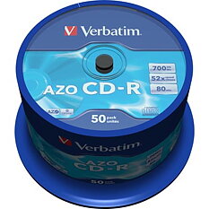 Verbatim CD-R 52x, datalifeplus crystal, 50-pack