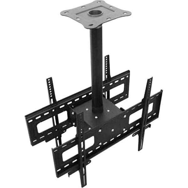 Takfäste för två TV/skärmar, gjord för 37"-50", max 100kg, tiltbar 25°, svart - 2