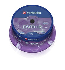 Verbatim DVD+R 16x, 25 pack