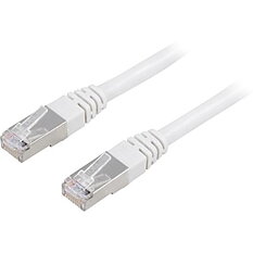 Deltaco F/UTP Cat6 patchkabel 1m, vit