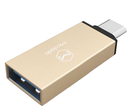 Mcdodo kompakt USB-C till USB-A AF-adapter, guld - 2