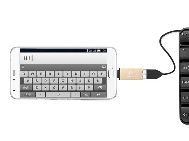 Mcdodo kompakt USB-C till USB-A AF-adapter, guld - 3
