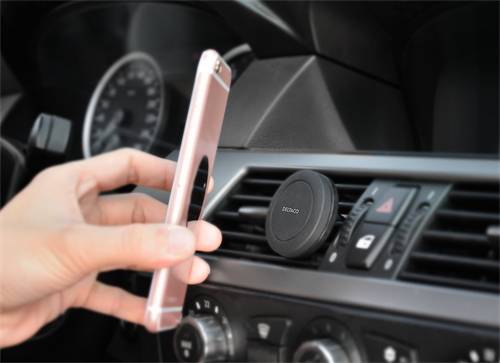 Deltaco bilhållare med magnet för ventilationsgaller, för smartphones, svart - 3