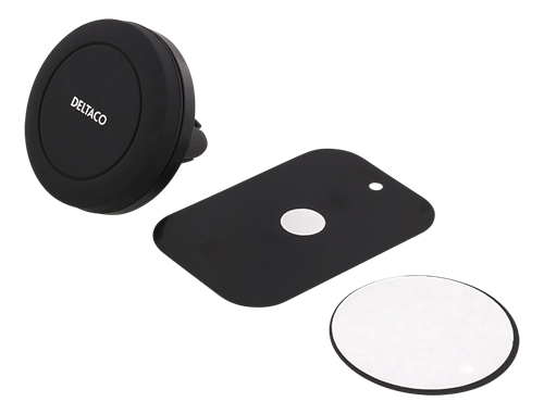 Deltaco bilhållare med magnet för ventilationsgaller, för smartphones, svart - 4