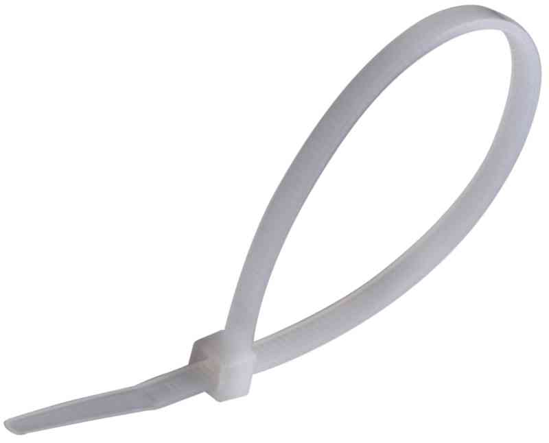 Make, Buntband, 100x2,5mm 50-pack, vit
