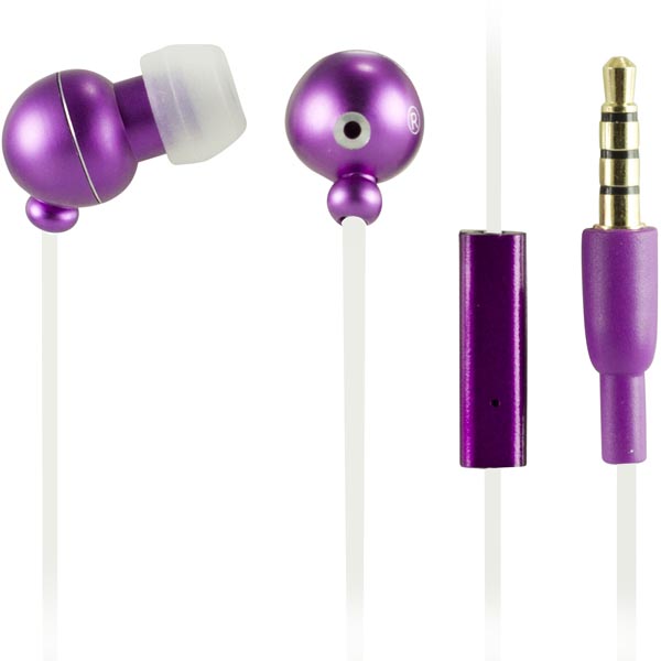 STREETZ in-ear headset för iPhone med 3,5mm anslutning, lila