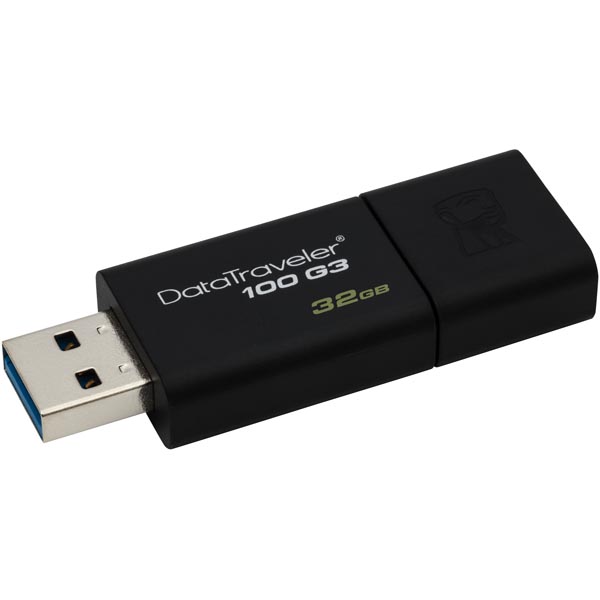 Kingston USB 3.0 minne, 32GB, svart