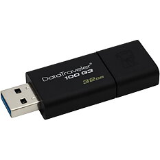 Kingston USB 3.0 minne, 32GB, svart