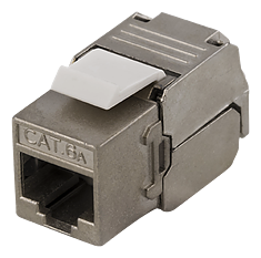 Deltaco  FTP Cat6a Keystone kontaktdon, skärmad, 22-26AWG, "Tool-free"