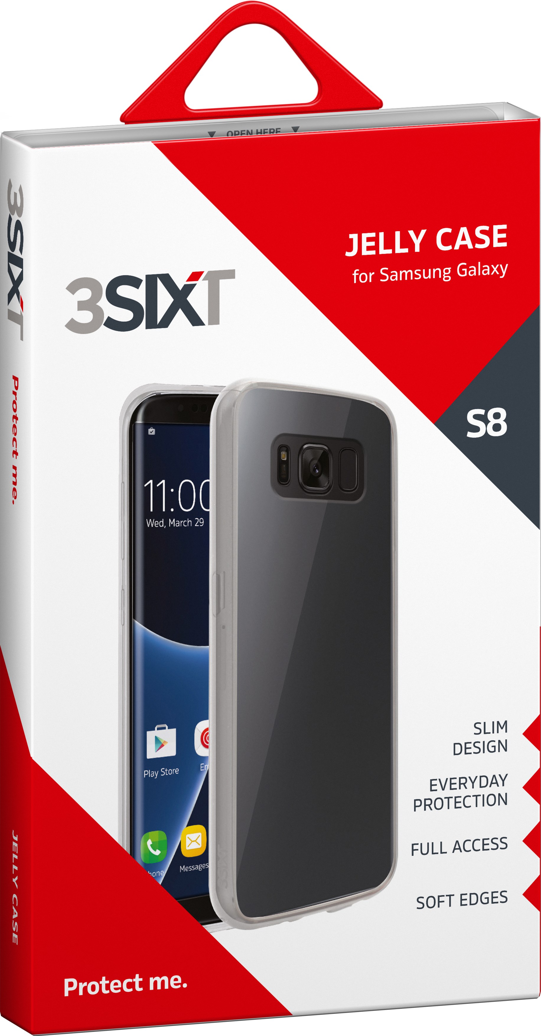 3SIXT, ’Jelly Case’ skyddsfodral - passar Samsung Galaxy S8 - 3