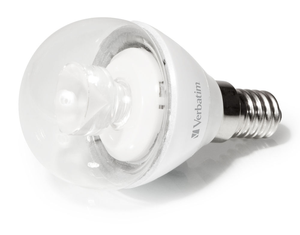 Verbatim LED Mini Globe, LED-lampa, E14, varmvitt ljus, 5,5W - 2