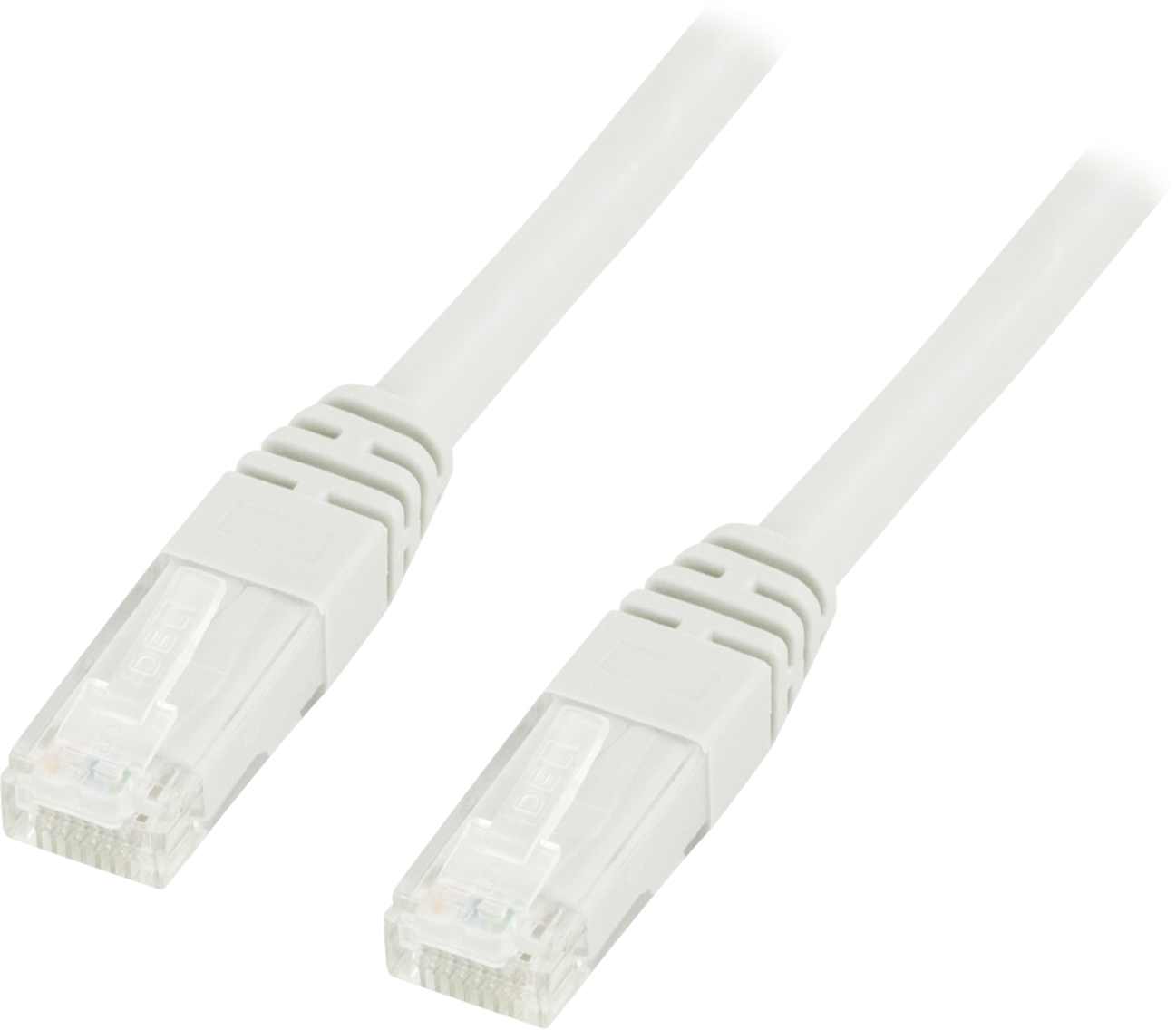 Deltaco U/UTP Cat6 patchkabel 0,3m, 50-pack, vit