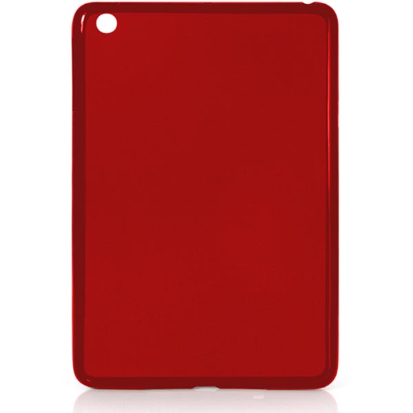 EPZI thermoplastskal för iPad mini, matt baksida, delvis transparent, röd
