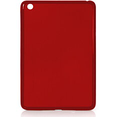 EPZI thermoplastskal för iPad mini, matt baksida, delvis transparent, röd