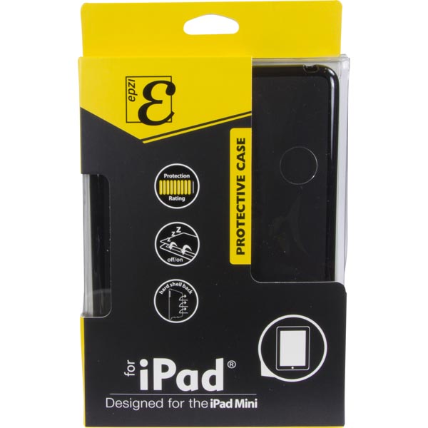 EPZI thermoplastskal för iPad mini, matt baksida, svart - 2