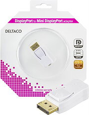 Deltaco DisplayPort till Mini DisplayPort, vit
