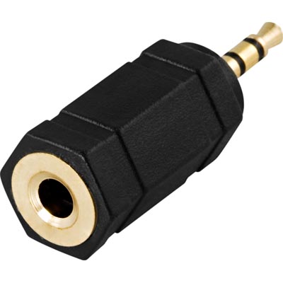 Deltaco Multimedia adapter, 2,5mm ha - 3,5mm ho, stereo - 2