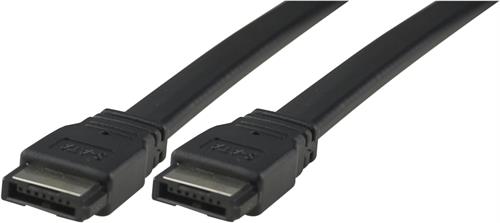 Deltaco SATA/SAS-kabel, skärmad, 0,2m