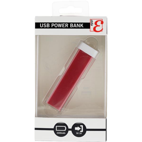 EPZI Powerbank, portabelt batteri, röd - 2