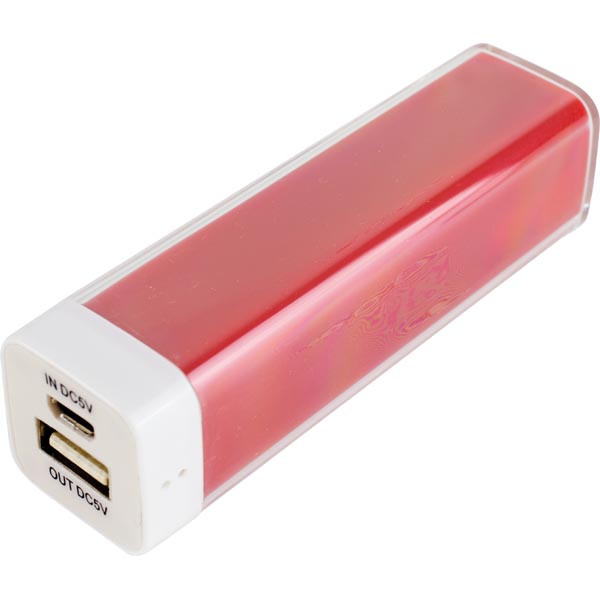 EPZI Powerbank, portabelt batteri, röd