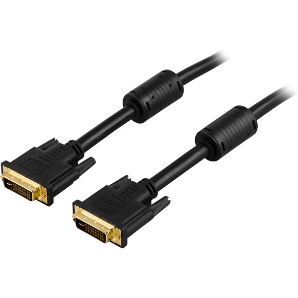 Deltaco DVI monitorkabel Dual Link, DVI-I ha - ha 2m