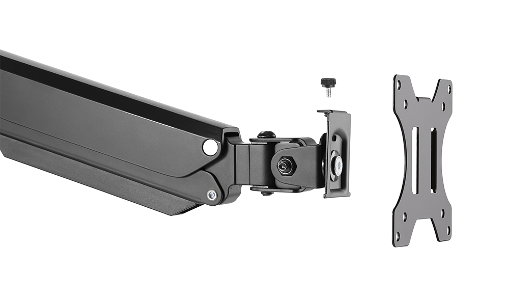 Deltaco Office Premium monitor arm med gasfjäder, 17"-32", svart - 5